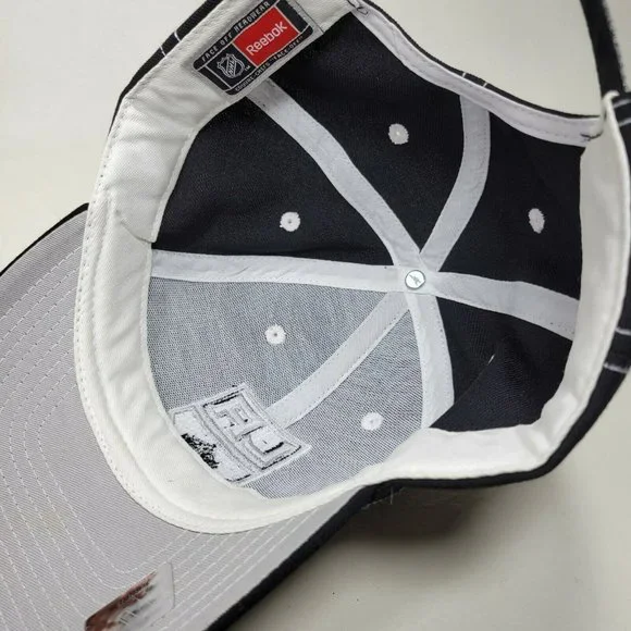 LA Kings Hockey Reebok NHL Face Off Headwear Strap Back Hat Cap Black - Picture 7 of 8